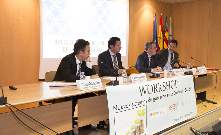 El profesor Carlos Vargas Vasserot participa en el Workshop organizado por la Cátedra Cajamar UPV de la Economía Social y CEGEA  sobre Nuevos Sistemas de gobierno en la Economía Social