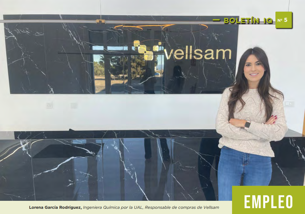Lorena García Rodríguez, Ingeniera Química por la UAL, Responsable de compras de Vellsam