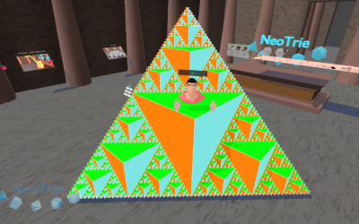 Triángulo de tipo Sierpinski con cubos