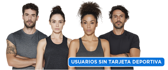 Acceso sin tarjeta deportiva